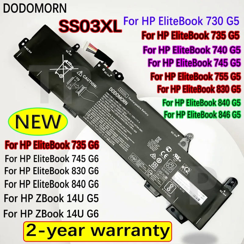 TP DODOMORN SS03XL Laptop Battery For HP EliteBook 730 735 740 745 755 830 840 846 G5 ZBook 14u G5 G