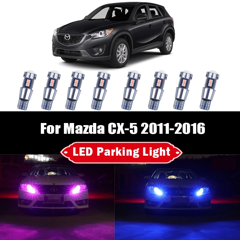 โคมไฟ LED 10SMD สีขาว ฟ้า ฟ้า แดง ชมพู สําหรับ Mazda CX-5 CX5 2011-2016 T10 W5W 3030 2 ชิ้น