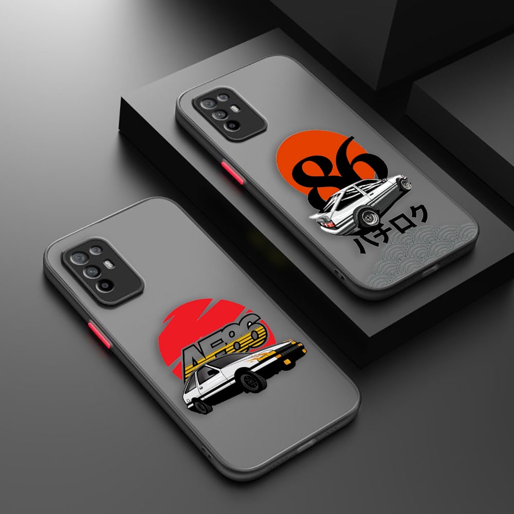 อะนิเมะเริ่มต้น D AE86 รถ Race Matte เคสโทรศัพท์สําหรับ OPPO A94 A93 A92 A91 A83 A78 A76 A74 A73 A72