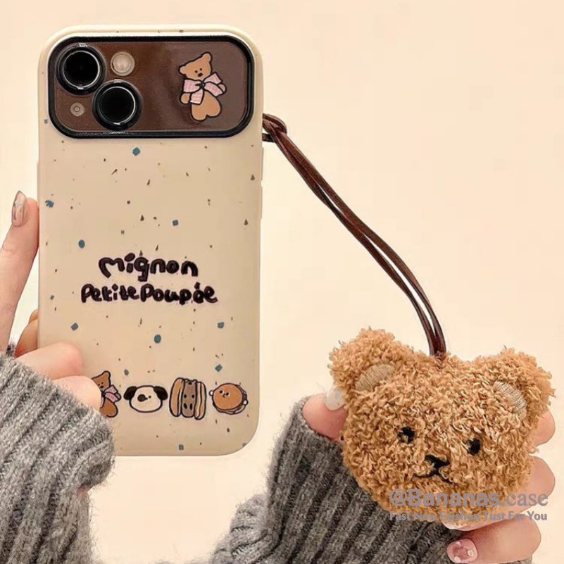 ไอโฟน 16 15 14 13 12 11 มือโปร สูงสุด เคสโทรศัพท์หมีน่ารักคู่ปกอ่อน