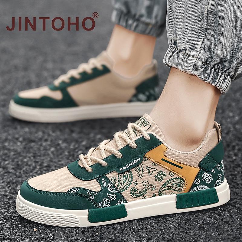 Jintoho รองเท้าผ้าใบลําลอง หนังนิ่ม ระบายอากาศ ใส่สบาย ขนาดใหญ่ 47 แฟชั่นสําหรับผู้ชาย เหมาะกับการวิ่ง เล่นกีฬา