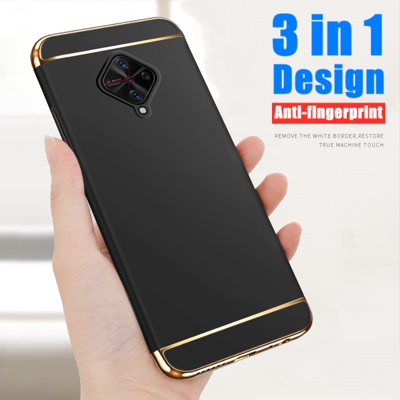 สําหรับ Vivo S1 Pro 1920 เคสพลาสติกแข็ง ป้องกันลายนิ้วมือ ฝ้า ไมโคร พร้อมกรอบชุบ ป้องกันการซีดจาง หรูหรา