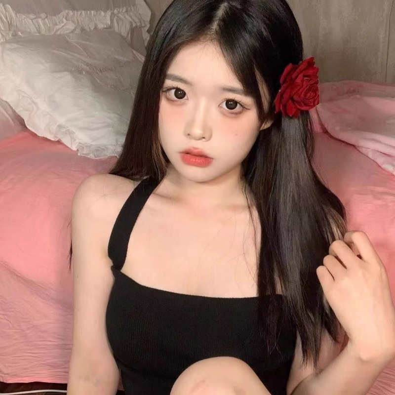 กิ๊บติดผมหน้าม้า รูปดอกกุหลาบ สีแดง สไตล์เรโทร แฟชั่นสําหรับผู้หญิง - รูปที่ 5