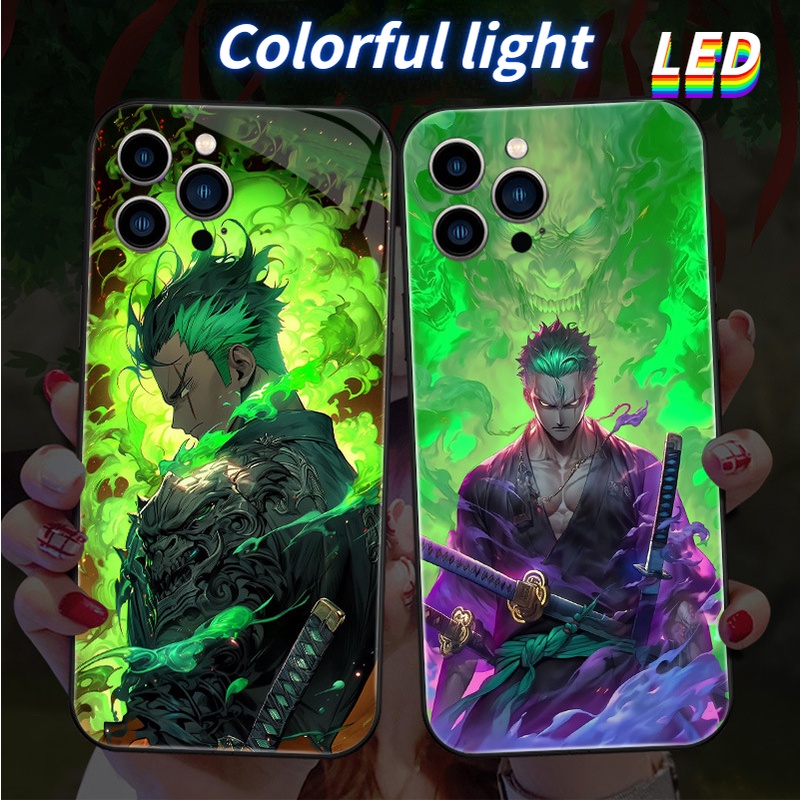 เคสโทรศัพท์มือถือกระจก LED ลายวันพีช MG เรืองแสง หรูหรา สําหรับ iPhone 15 15Promax 15plus 15pro 14Promax 14plus 14pro 14 13Promax 13 13pro 12ProMax 12pro 11ProMax 11pro 12