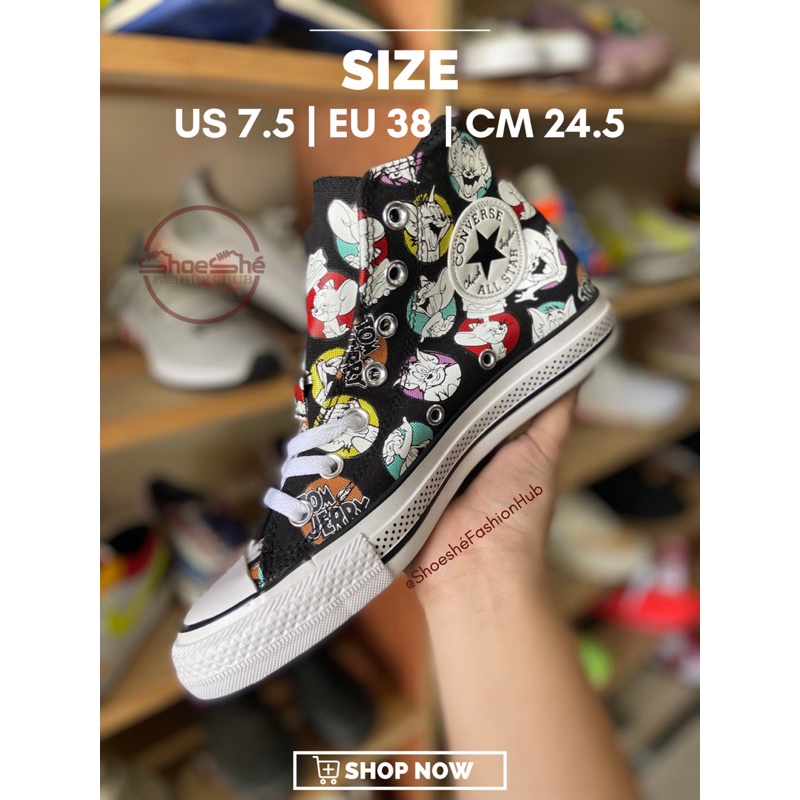 Converse Chuck Taylor All Star High x Tom &amp; Jerry Original Mall Pullout Shoes by Shoeshé สบาย ๆ