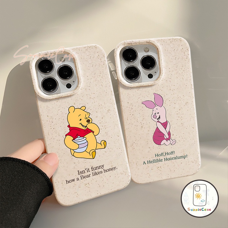 คู่รักการ์ตูนหมีพูห์หมีพูห์น่ารักย่อยสลายได้กรณีโทรศัพท์ iPhone 6 6s 8 7 Plus 11 15 14 13 12 Pro Max X XR XS Max SE 2020