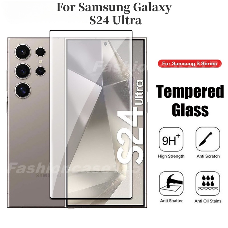 ฟิล์มกระจกนิรภัยกันรอยหน้าจอ กันรอยขีดข่วน 9H สําหรับ Samsung Galaxy S24Ultra S23 S22 Plus Ultra 5G 