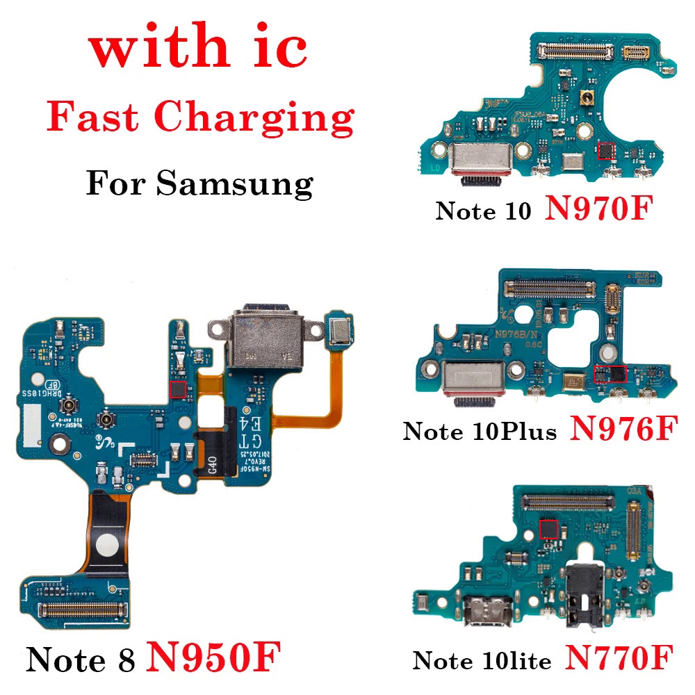 บอร์ดเชื่อมต่อสายชาร์จ USB ชาร์จเร็ว สําหรับ Samsung Note 8 9 10 Plus lite N950F N960F N970F N976F N