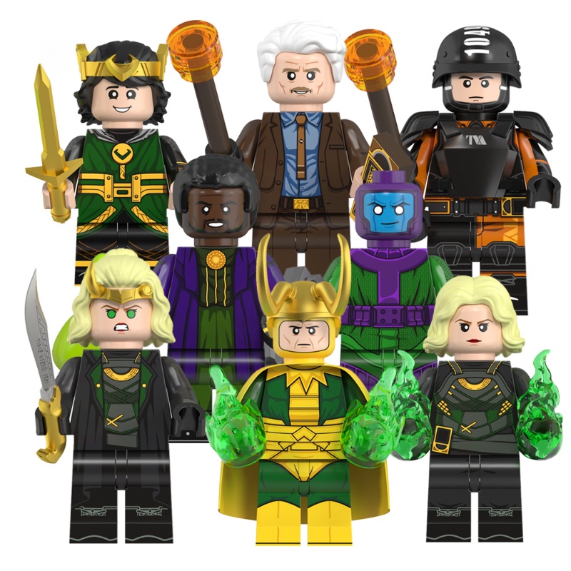 ฟิกเกอร์ตัวต่อ Loki Series Sylvie Kang The Conqueror Mobius TVA Agent Super Heroes ขนาดเล็ก ของเล่นสําหรับเด็ก