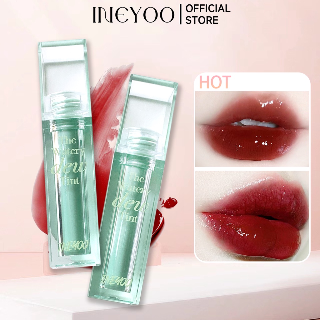 Ineyoo ลิปสติก เคลือบริมฝีปาก ให้ความชุ่มชื้น และปกปิดริมฝีปาก สามมิติ