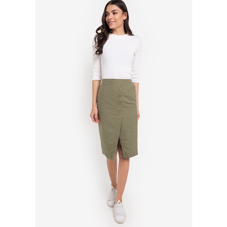 Naomi Army Midi Skirt Jeans Logo 552035L5AR
