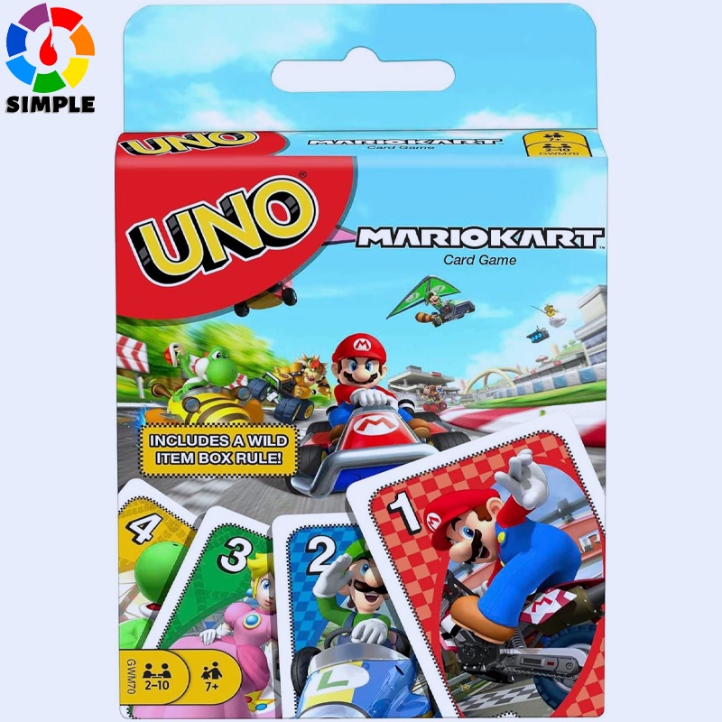 Mattel Games UNO Mario Kart Card Game with 112 Cards &amp; Instructions for Players Ages 7 Years &amp; Older, For Kid, Family and Adult Game Night