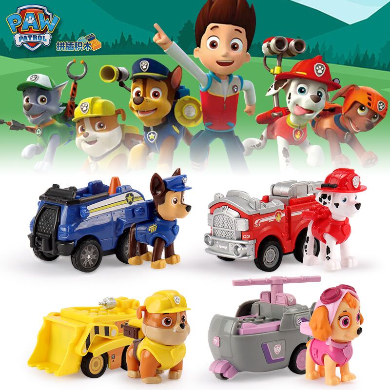 ของแท้ รถของเล่น Wang Wang Team Makes Great Contributions Car Toy Full Set Series Super Power Dog Story Wangwang Team Cartoon Car