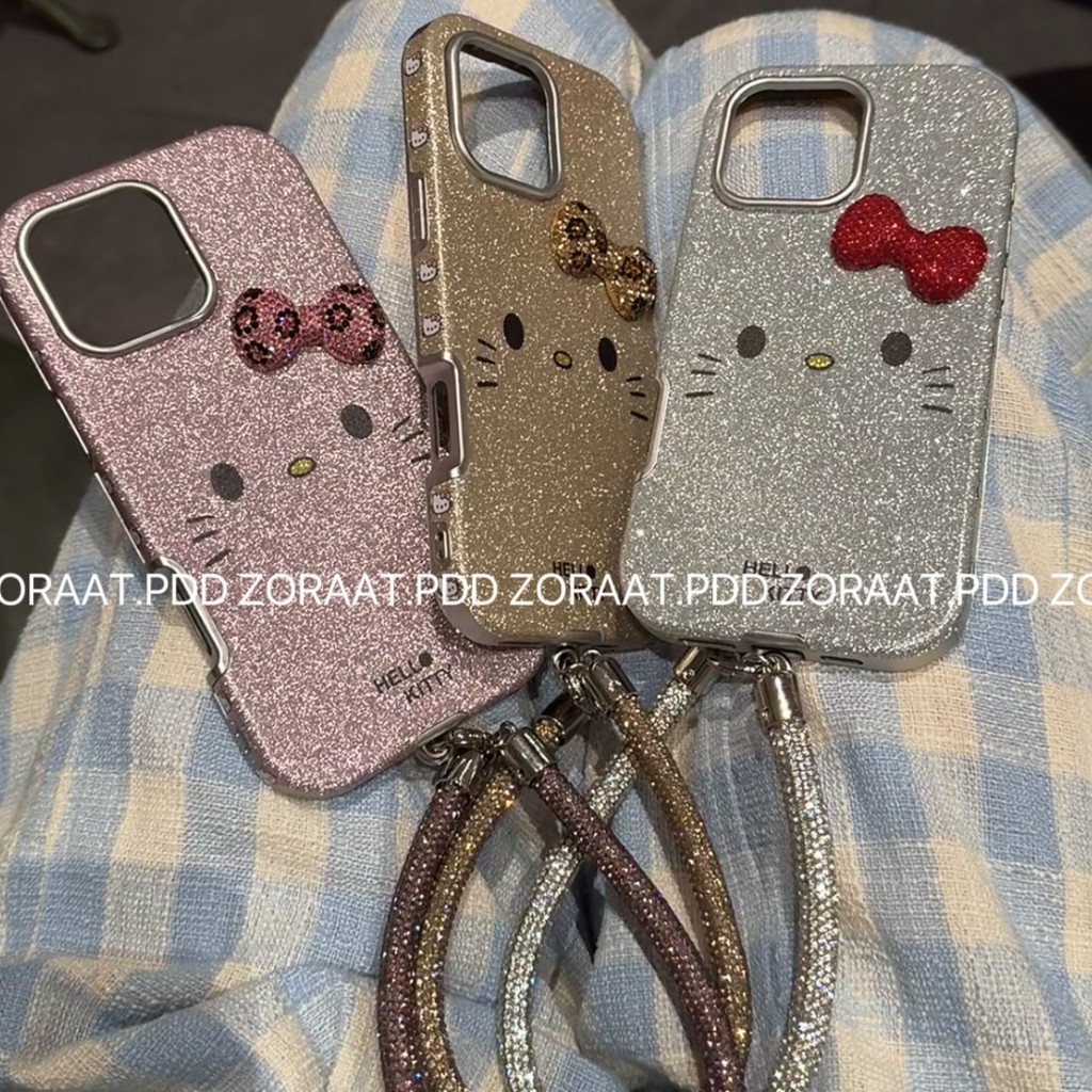 Creative Glitter สามมิติโบว์ KT Cat iPhone16promax เคสโทรศัพท์ Apple 15 สไตล์ใหม่ 14 รวมทุกอย่าง 13 ราคา ถูกที่สุด ดีลบีเคเค แกลเลอรีภาพที่ 6