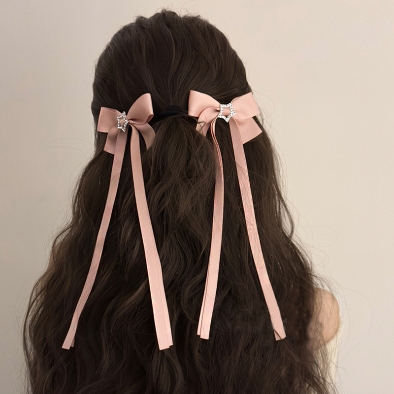 Rubuyou Sweet Princess Headwear น่ารักหวานคู่หางม้าคลิปปากเป็ดรูปดาวสีชมพู