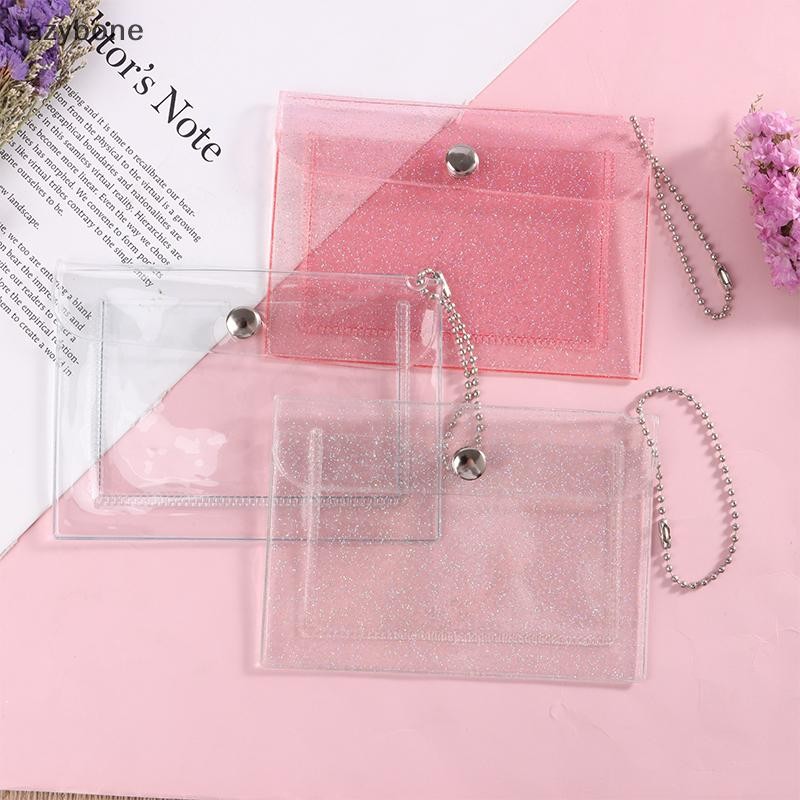{LZ} 1 PC กระเป๋าสตางค์บัตรเครดิตสตรีแฟชั่นโปร่งใสกันน้ํา PVC ธุรกิจ ID Card กระเป๋าสตางค์สาวกระเป๋าใส่เหรียญกระเป๋า {lzybone}