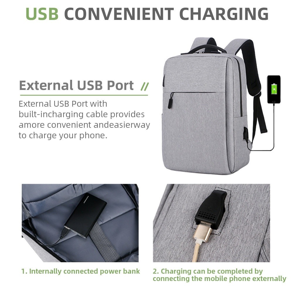 room_shop101 KOJI กระเป๋าเป้ รุ่น BP-G01 ขนาด 30x11.5x42 ซม. สีเทา