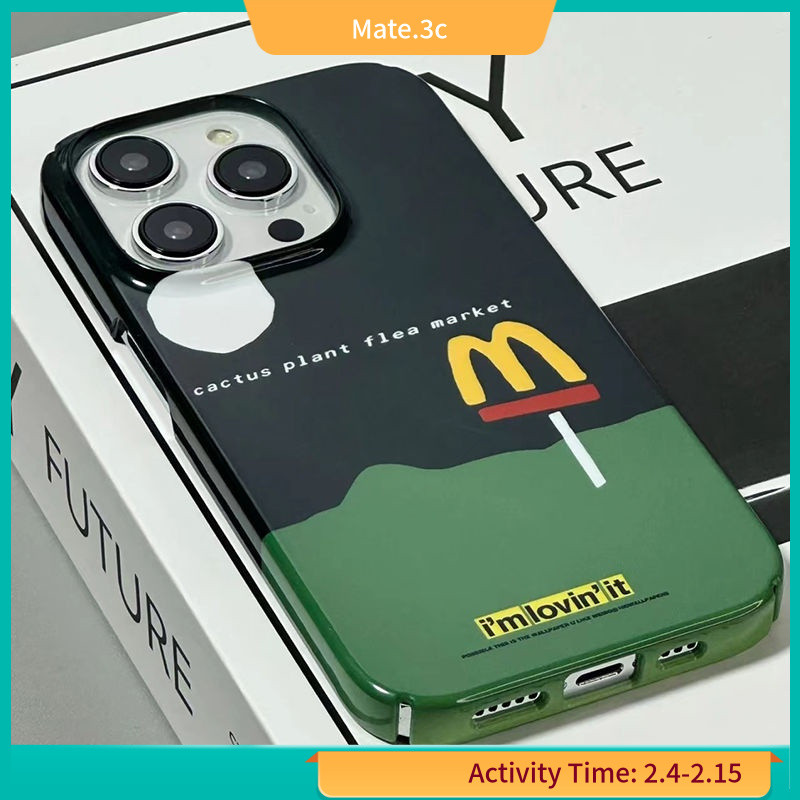 เคสโทรศัพท์มือถือแบบแข็ง ลาย Mcdonald's เรียบง่าย สําหรับ Iphone 14ProMax 13 12mini 11promax 7JBN