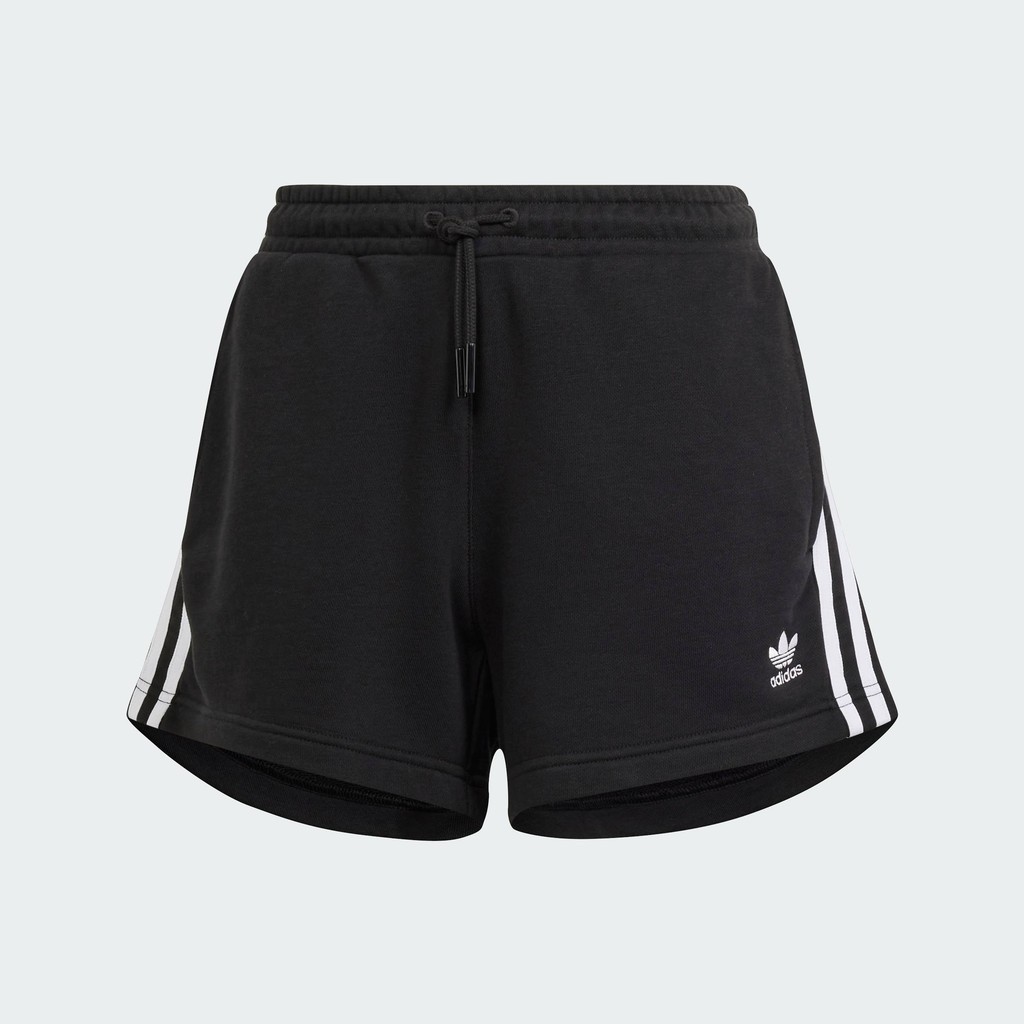 adidas Lifestyle 3-Stripes French Terry Shorts Women Black IU2517