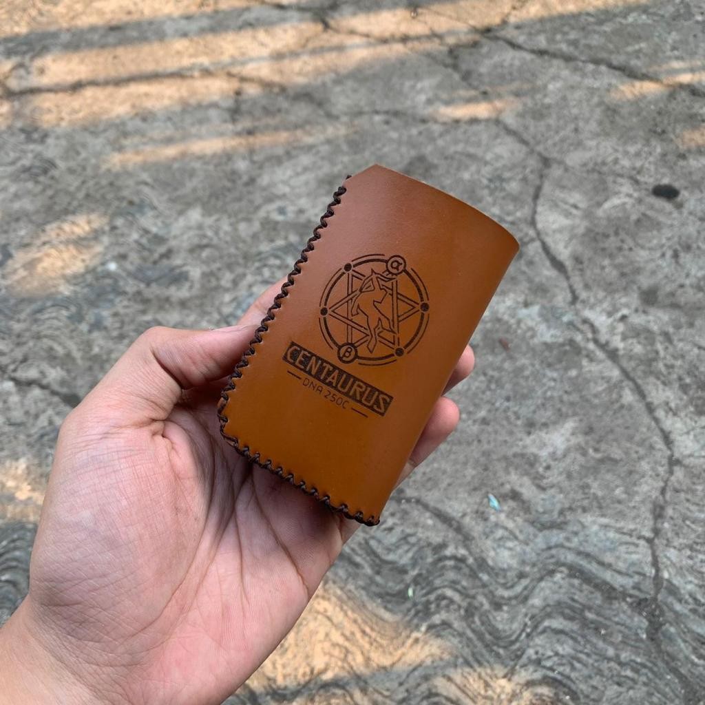กระเป๋าสตางค์หนังปลอกหนังตัวป้องกันหนัง Centa 250c หนังสังเคราะห์สีน้ําตาลอ่อน