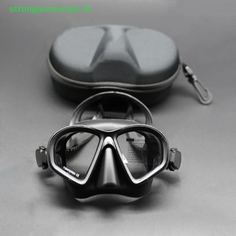 Strongaromonyu กระจกนิรภัย Freediving Mask ชุดดําน้ําดูปะการังท่อหายใจแบบพับได้ J-type หน้ากากดําน้ําพร้อมกล้อง Mount TH