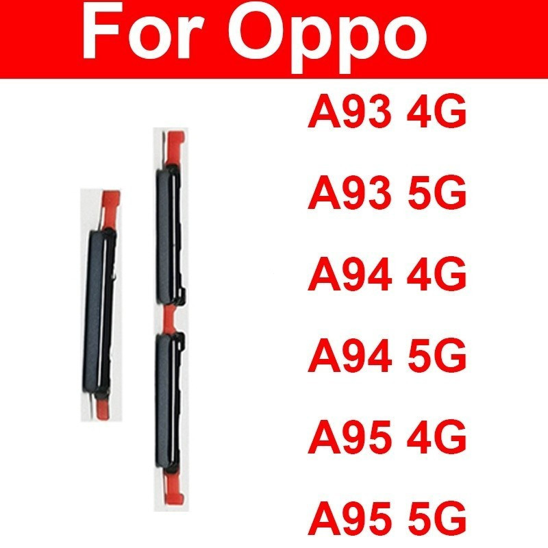 ปุ่มด้านข้างปรับระดับเสียงไฟสําหรับ OPPO A93 A94 A95 4G 5G ปริมาณขึ้นลงสวิตช์เปิดปิดปุ่มด้านข้าง