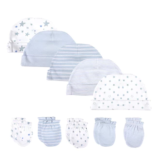 Kiddiezoom Unisex 0-6M ทารกแรกเกิดเด็กผู้หญิงหมวก + นวมชุดผ้าฝ้าย 100% หมวกนุ่มอุปกรณ์เสริมสําหรับเด็ก