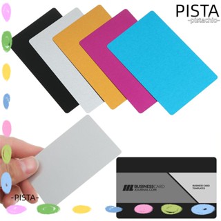 Pista นามบัตรอลูมิเนียม เลเซอร์แกะสลัก 50 ชิ้น/ชุด