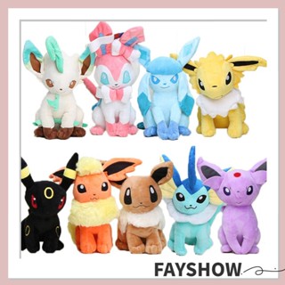 Fay โมเดลตุ๊กตาฟิกเกอร์ Eevee ผ้าฝ้าย แบบนิ่ม ขนาด 20 ซม.