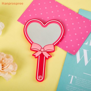 Hanprospree&gt; กระจกแต่งหน้า แบบพกพา ลายการ์ตูนอนิเมะ Barbie Kawaii สีชมพู สําหรับเด็กผู้หญิง