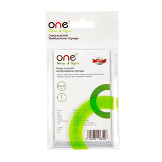 ONE ป้ายโชว์เอกสาร 55x90มม. สีใส ONE K-1124