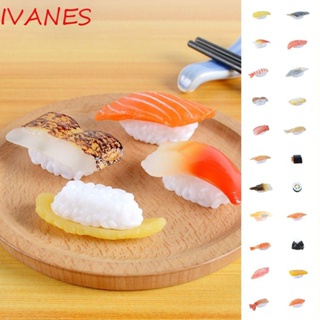 Ivanes โมเดลอาหารซูชิจําลอง รูปกุ้งจําลอง ของเล่นสําหรับเด็ก