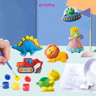 Aroma ของเล่นพลาสเตอร์ไดโนเสาร์ พลาสเตอร์เพ้นท์มือ แฮนด์เมด สีขาว Diy สําหรับแม่ และลูก