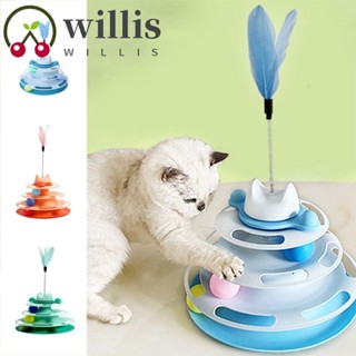 Willis ลูกบอลทาวเวอร์ พลาสติก ถอดออกได้ พร้อมลูกบอล บรรเทาความวิตกกังวล สําหรับแมว