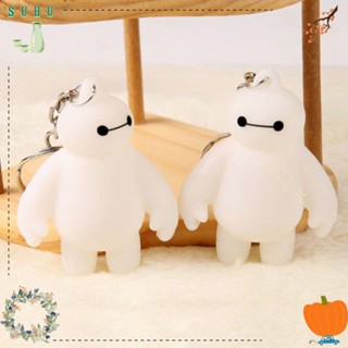 Suhu พวงกุญแจ ลายการ์ตูน Baymax Kawaii สีขาว สําหรับเด็กผู้หญิง ตกแต่งบ้าน