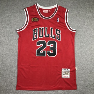 เสื้อกีฬาบาสเก็ตบอล ปักลาย Jordan # NBA Chicago Bulls 18 23 สีแดง 10 สไตล์เรโทร