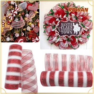 Rowans พวงหรีดคริสต์มาส สีแดง และสีขาว สําหรับตกแต่งต้นคริสต์มาส DIY