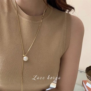 Tassel pearl necklace long style new fashion trend pull type chain female online celebrity simple temperament accessories