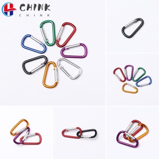 Chink คาราบิเนอร์ โลหะผสมอลูมิเนียม 7 สี สําหรับปีนเขา 5 10 ชิ้น