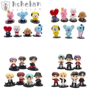 Hshelan ตุ๊กตาฟิกเกอร์ การ์ตูน Kpop 21 7 ชิ้น ต่อชุด