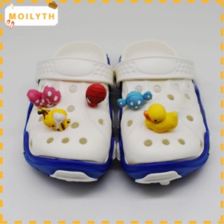 Moilyth 5 ชิ้น คลิปหัวเข็มขัด รองเท้าผู้หญิง น่ารัก ตกแต่ง สําหรับรองเท้าแตะ Croc หลุมรองเท้า อุปกรณ์เสริมเสน่ห์ หัวเข็มขัด