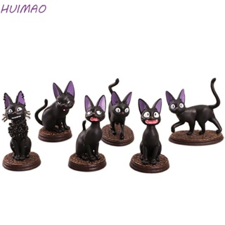 Huimao ฟิกเกอร์ PVC รูปการ์ตูนแมวดํา ตลก สําหรับตกแต่งบ้าน DIY