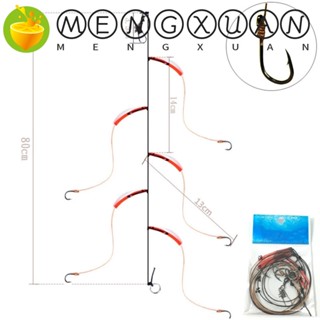 Mengxuan ชุดตะขอตกปลา เหล็กคาร์บอน ขนาดเล็ก 5 ตะขอ 5 # -13 #