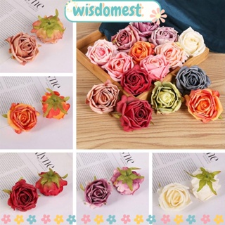 WISDOMEST ช่อดอกกุหลาบประดิษฐ์ แฮนด์เมด DIY สําหรับตกแต่งงานแต่งงาน เจ้าสาว 5 ชิ้น