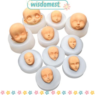 Wisdomest แม่พิมพ์ซิลิโคน รูปใบหน้าเด็กทารก แฮนด์เมด อุปกรณ์เสริม สําหรับตกแต่งเค้ก