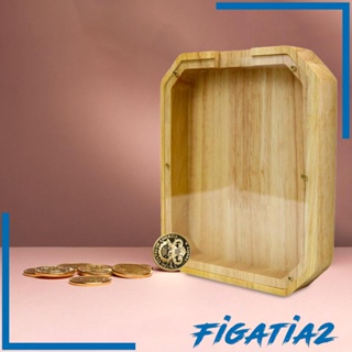 [Figatia2] กระปุกออมสินไม้ รูปหมู สําหรับห้องนอน หอพัก โต๊ะ คาเฟ่