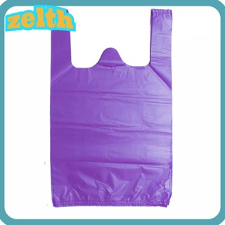 Zelth ถุงพลาสติกใส่เสื้อยืด สีม่วง ขนาด 12x20 นิ้ว พร้อมหูหิ้ว สําหรับร้านค้าปลีก และซูเปอร์มาร์เก็ต 50 ชิ้น