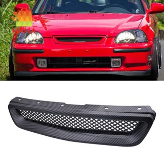 กระจังหน้ารถยนต์ คาร์บอนไฟเบอร์ ABS สําหรับ 96-98 Honda Civic EJ/EK JDM Type R