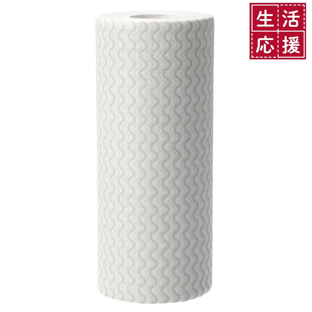NITORI ผ้าเรยอนทำความสะอาด พิมพ์ลายคลื่น 42P สีเทา