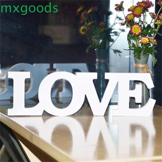 Mxgoods ป้ายไม้ ลายตัวอักษร LOVE สําหรับตกแต่งผนังบ้าน ห้อง ปาร์ตี้